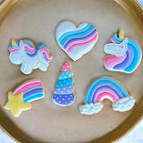 Unicorns & Rainbows Cookie Decorating Class + Cookie Cutters