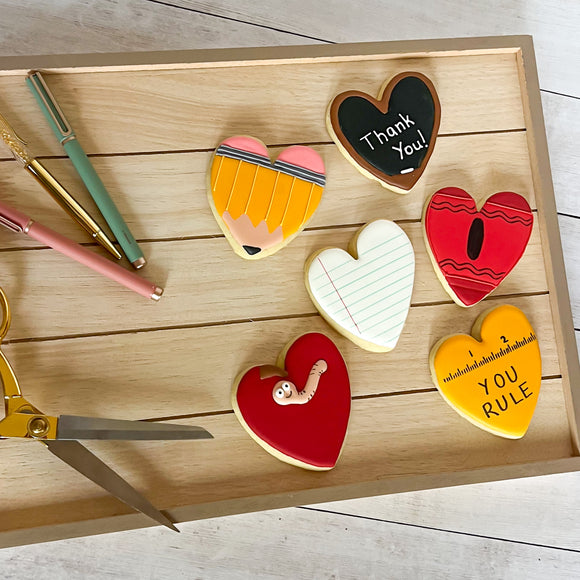 Back to School Cookie Decorating Class + Cutters + Decorating Kit