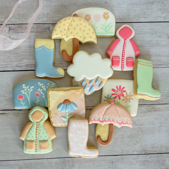 Showers & Flowers Cookie Decorating Class + Cutters + Decorating Kit