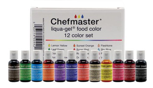 Chefmaster Liqua-Gel Beginner Color Set (Set of 12)