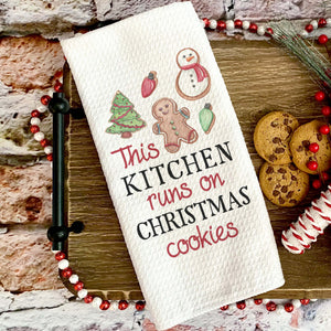 Kitchen Runs on Christmas Cookies Kitchen Towel