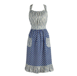 Blue and White Vintage Apron